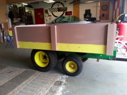 dump homemade wagon trailer homemadetools chainsaw mill portable advertisement tractor trailers deere john