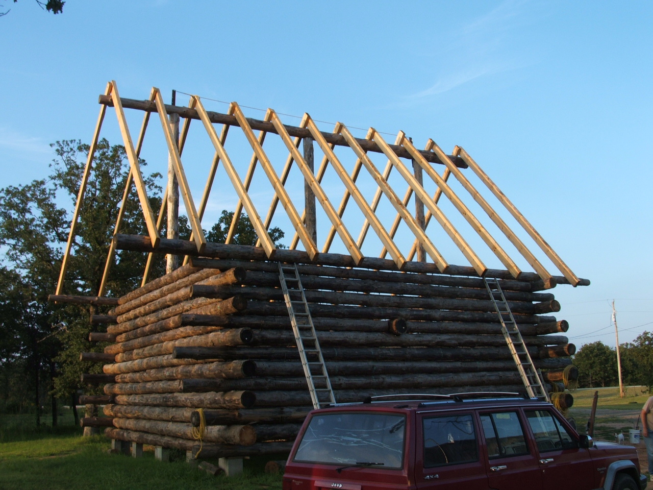 Cabinbuilds Net Log Cabin Build By Vern And Sara Street