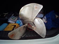 Fabrication of a 17" boat propeller.-bent15inchblade.jpg