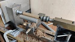 Home-made Lathe-1003_first_turn_result_1.jpg