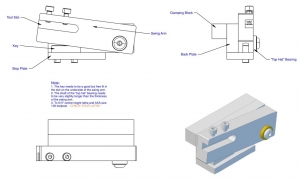 Flip-Up Screw Cutting Tool Holder