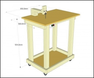 Workbench with Inverted Jigsaw