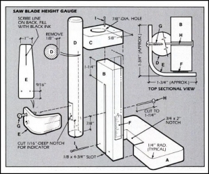 Saw Blade Height Gauge