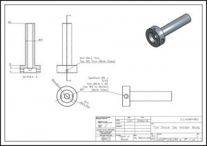 Tailstock Button Die Holder