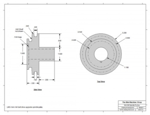 Mini Mill Spindle Pulley