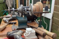 Temporary Woodturning Lathe