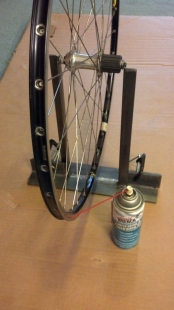 diy bike wheel truing stand